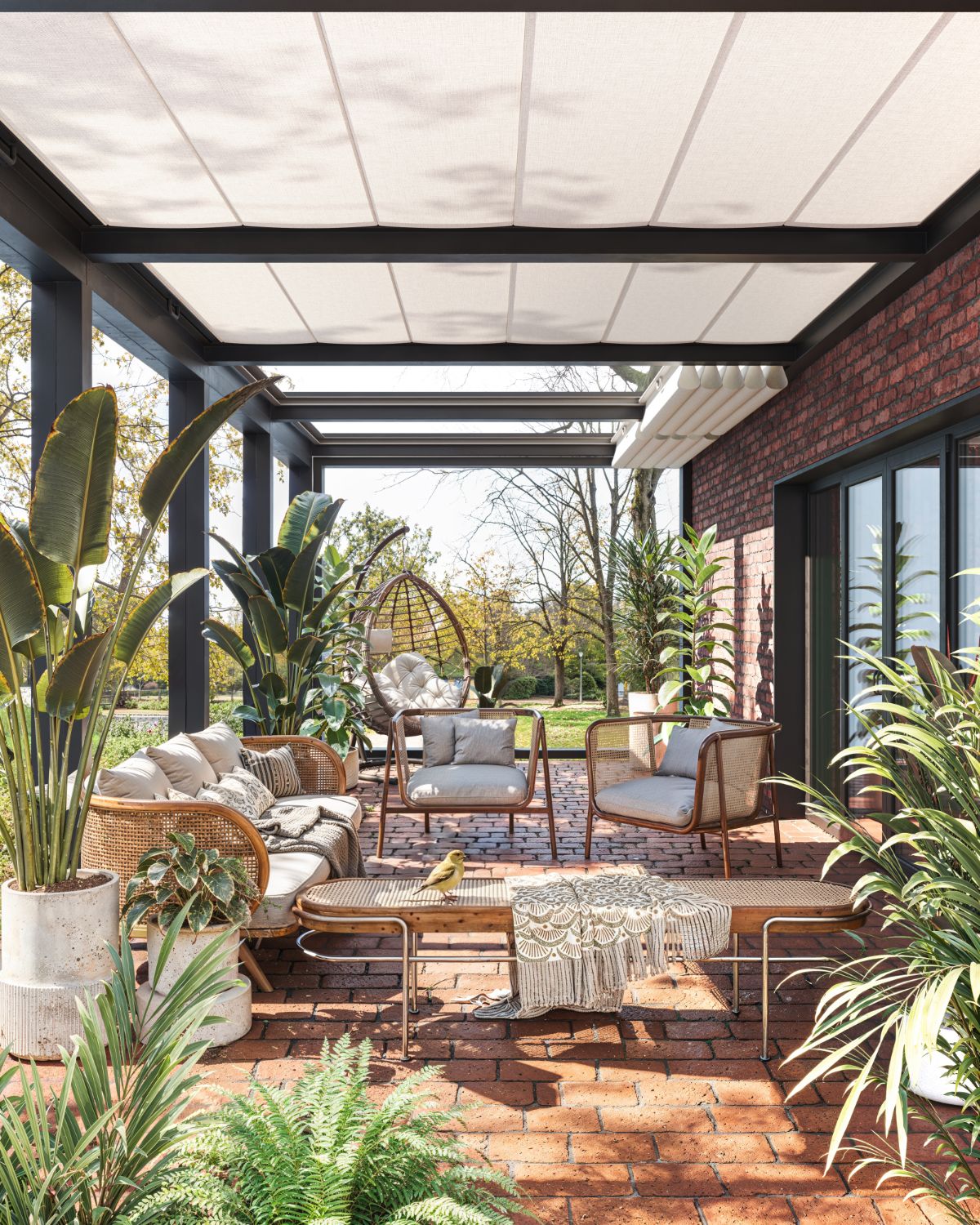 Amorim Cortinas — pergolado com cobertura têxtil
