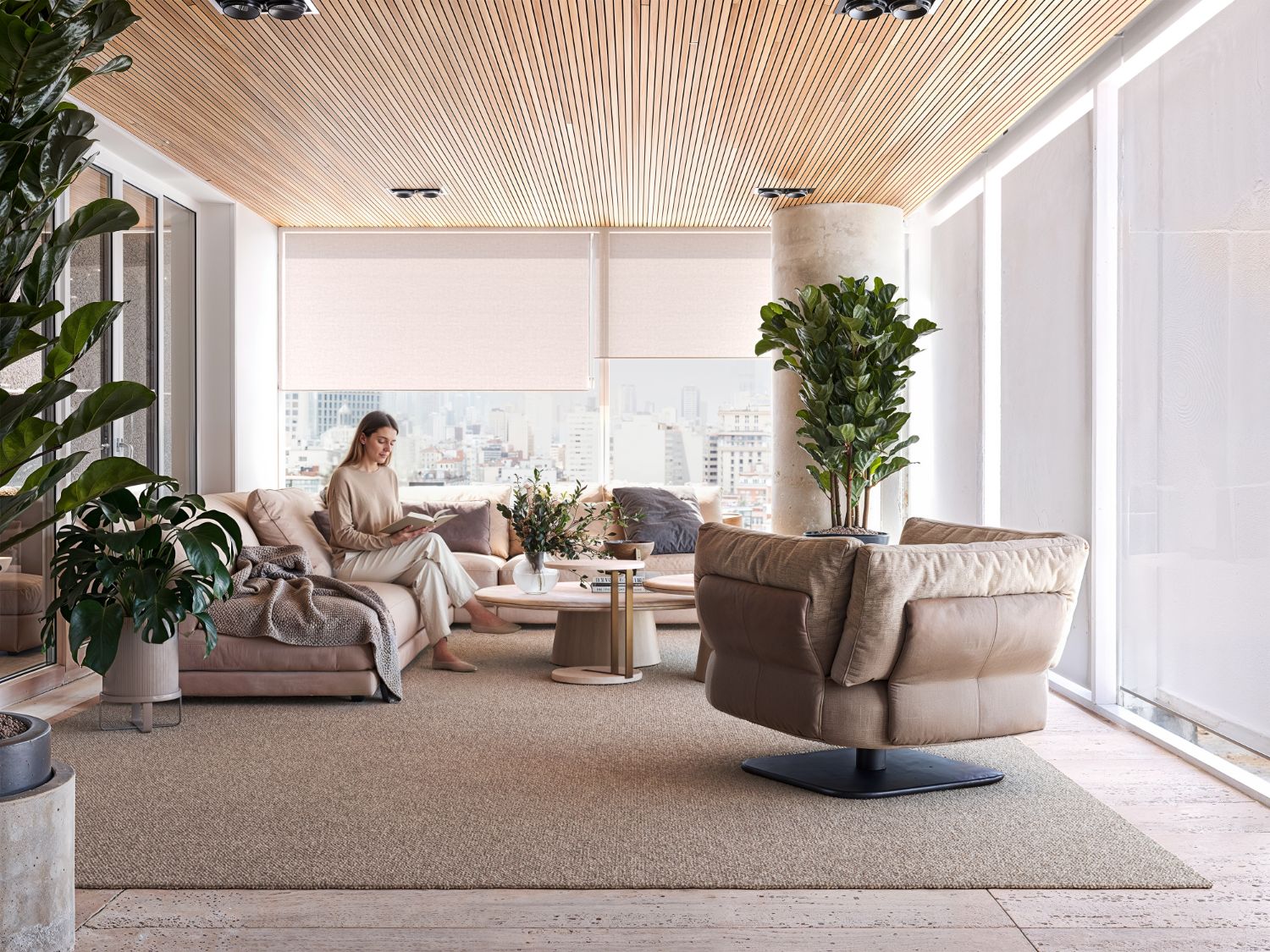 Amorim Cortinas — persiana rolô em sala