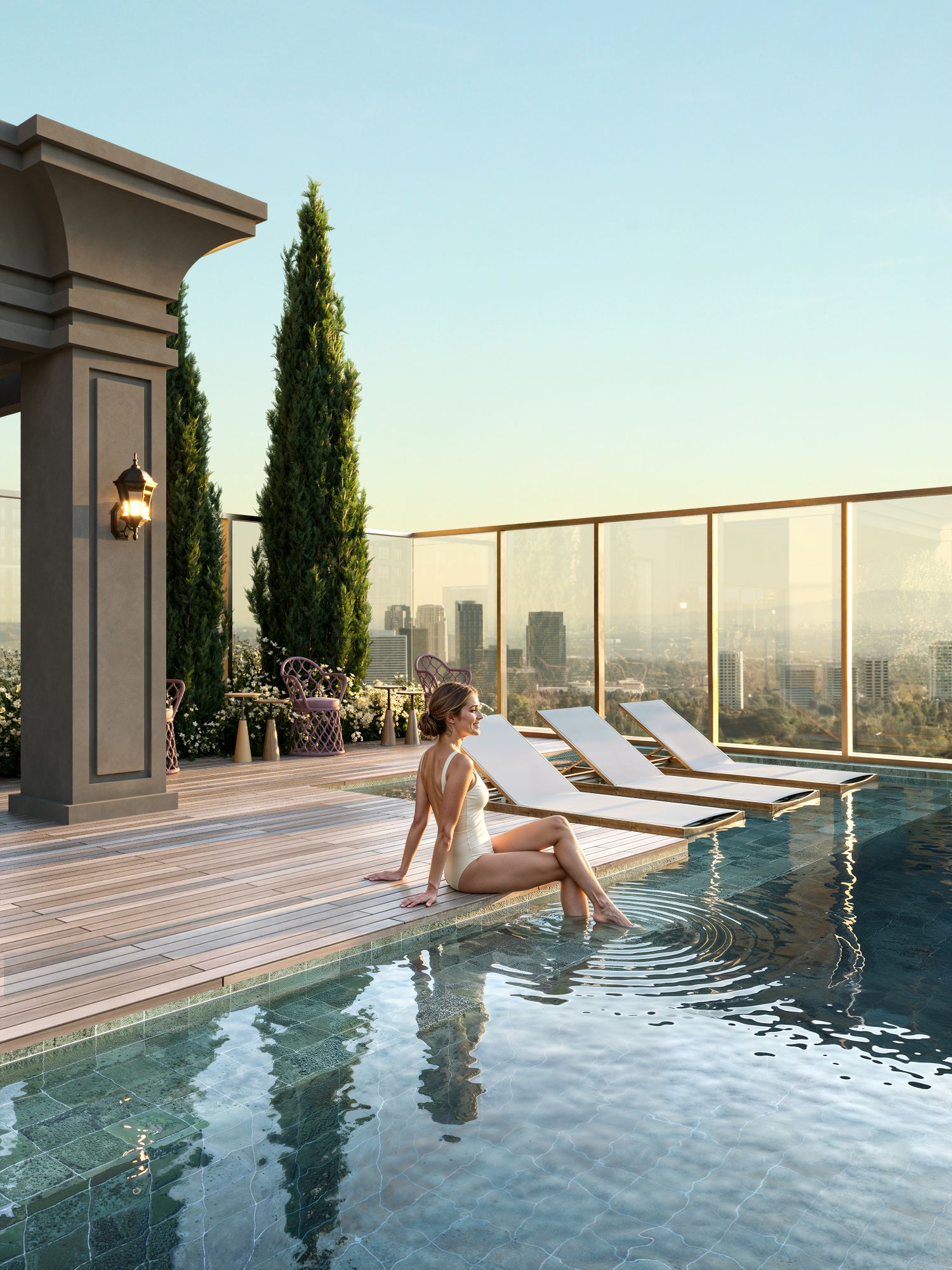 Trípoli — piscina na cobertura